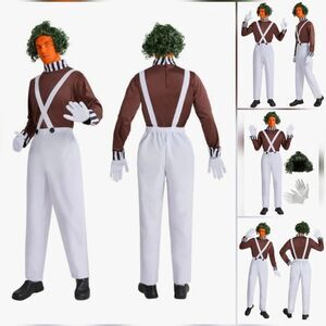 🩵⏭️NIB Oompa Loompa Chocolate Factory Costume Set Men's XLarge